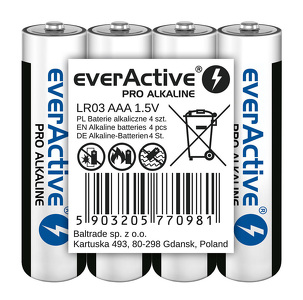 Miniatura produktu: everActive baterie alkaliczne Pro LR03 / AAA (taca 4 szt)