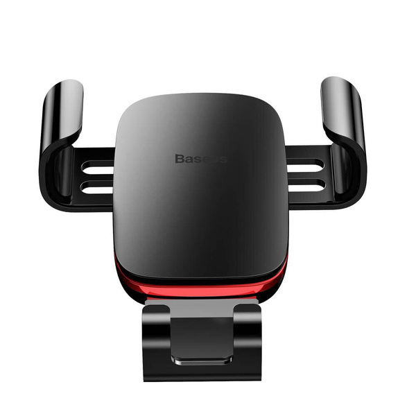 Zdjęcie produktu: Samochodowy uchwyt grawitacyjny do telefonu Baseus Metal Age na kratkę - czarny (SUYL-D01)