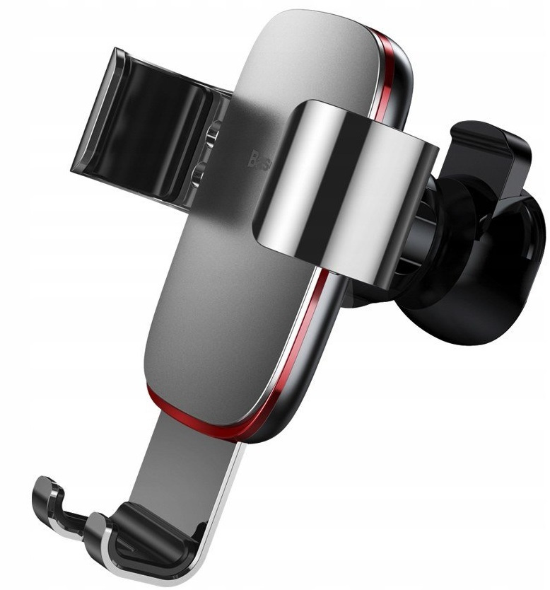 Samochodowy uchwyt grawitacyjny do telefonu Baseus Metal Age na kratkę - srebrny (SUYL-D0S)