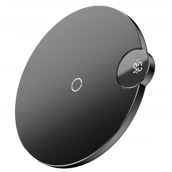 Zdjęcie produktu: Bezprzewodowa ładowarka indukcyjna Baseus QI Fast 10W wyświetlaczem napięcia ładowania - czarna (WXSX-01)