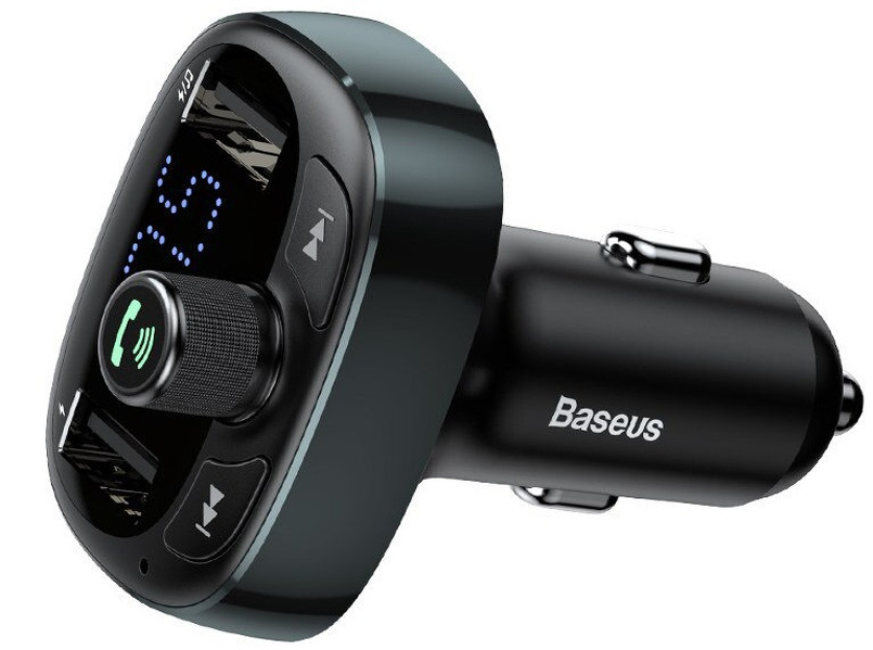 Zdjęcie produktu: Transmiter FM Baseus T typed S-09 Bluetooth 4.2, 2x USB, 3.4A (CCALL-TM01) Zdjęcie produktu: Transmiter FM Baseus T typed S-09 Bluetooth 4.2, 2x USB, 3.4A (CCALL-TM01)