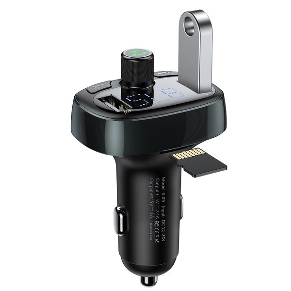 Zdjęcie produktu: Transmiter FM Baseus T typed S-09 Bluetooth 4.2, 2x USB, 3.4A (CCALL-TM01) Zdjęcie produktu: Transmiter FM Baseus T typed S-09 Bluetooth 4.2, 2x USB, 3.4A (CCALL-TM01)