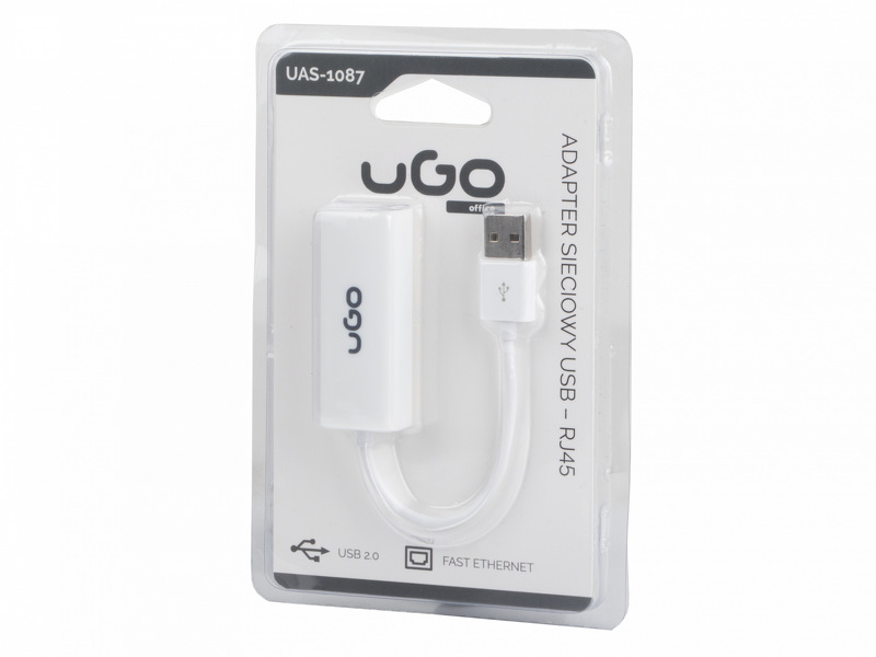 Zdjęcie produktu: Karta sieciowa UGO UAS-1087 na kablu USB, 1 x RJ45 100MB