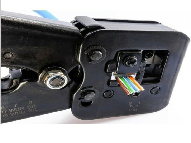 Zaciskarka wtyków przelotowych Lanberg RJ45, RJ12, RJ11 (NT-0204)