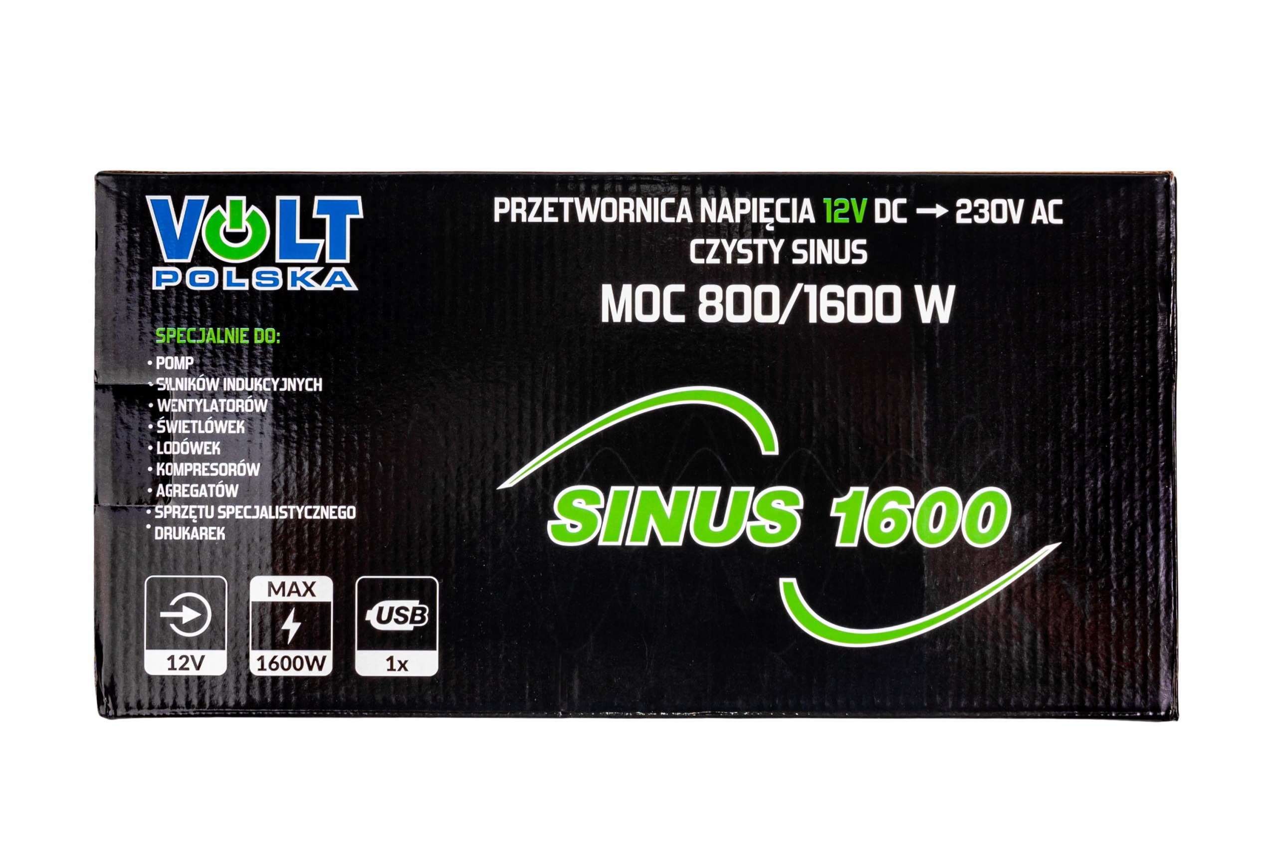Volt 3SIP160012 SINUS-1600 12V przetwornica 800/1600W 12/230V