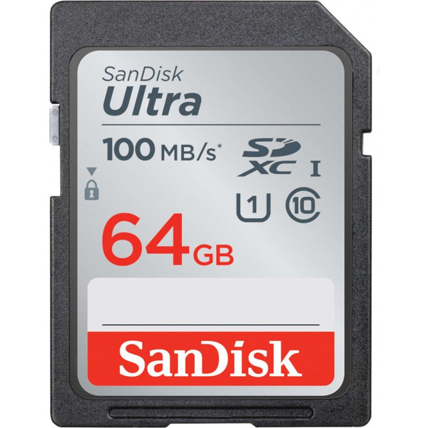 Zdjęcie produktu: Karta SanDisk Ultra SDXC 64GB 100MB/s UHS-I Class 10 (SDSDUNR-064G-GN6IN)