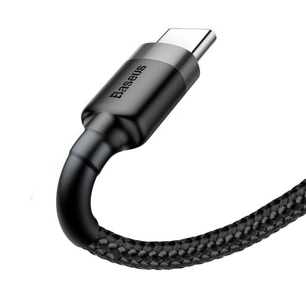 Zdjęcie produktu: Kabel przewód USB Typ-C 300cm Baseus Cafule Quick Charge 2A z obsługą szybkiego ładowania - szaro-czarny (CATKLF-UG1)
