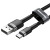 Miniatura zdjęcia: Kabel przewód USB Typ-C 300cm Baseus Cafule Quick Charge 2A z obsługą szybkiego ładowania - szaro-czarny (CATKLF-UG1)