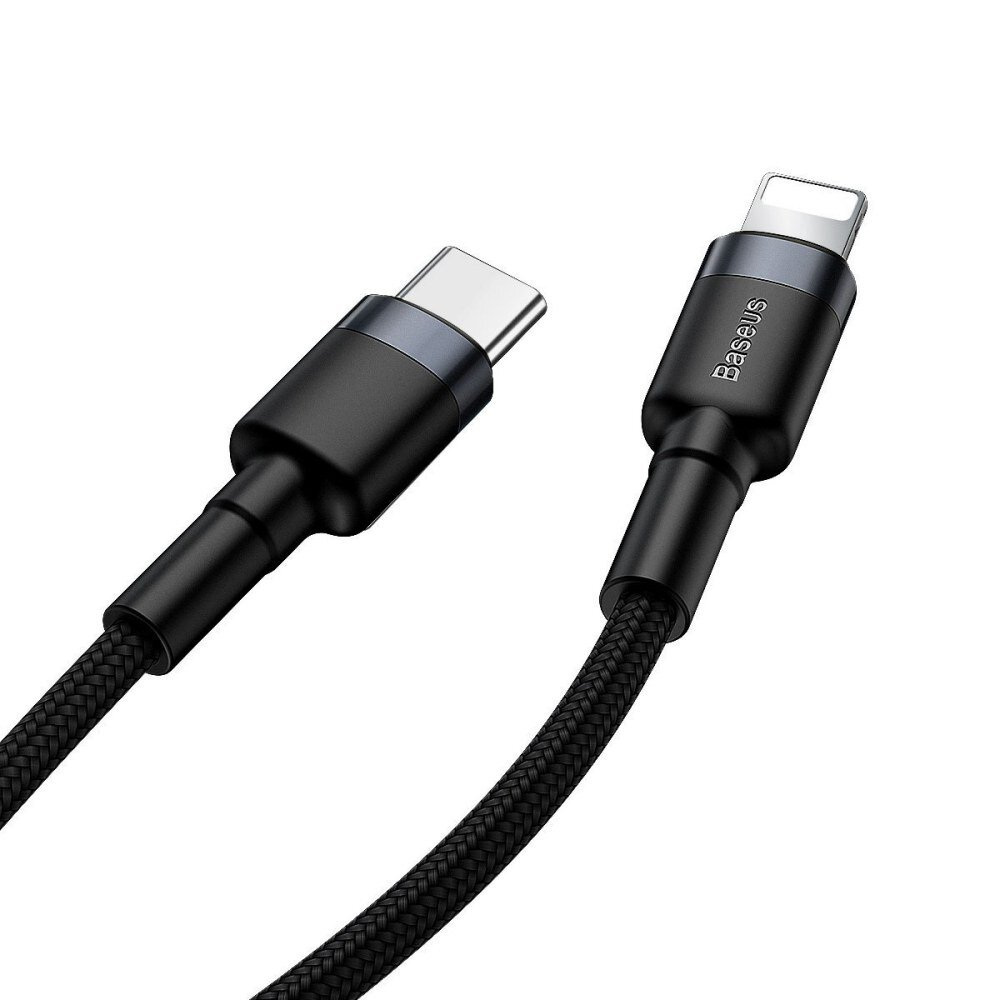 Kabel przewód USB Typ-C - Lightning / iPhone 100cm Baseus Cafule z obsługą szybkiego ładowania 18W PD (CATLKLF-G1)