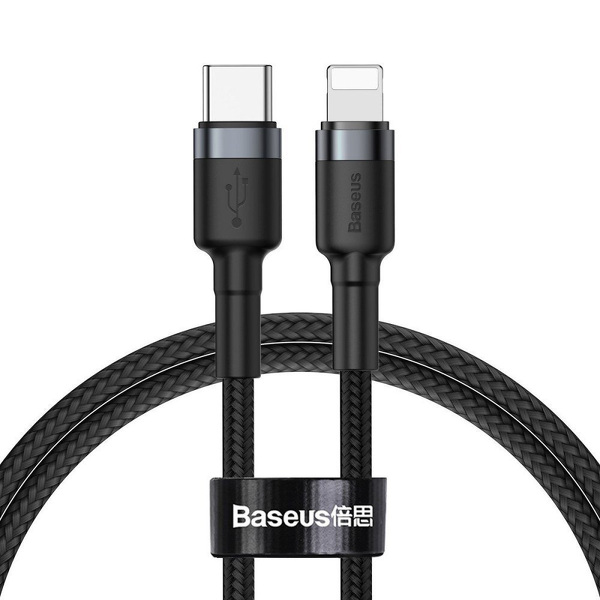 Zdjęcie produktu: Kabel przewód USB Typ-C - Lightning / iPhone 100cm Baseus Cafule z obsługą szybkiego ładowania 18W PD (CATLKLF-G1)