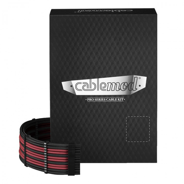 Zdjęcie produktu: CableMod PRO ModMesh RT-Series ASUS ROG, Seasonic Zestaw przewodów, czarno-krwistoczerwony Zdjęcie produktu: CableMod PRO ModMesh RT-Series ASUS ROG, Seasonic Zestaw przewodów, czarno-krwistoczerwony