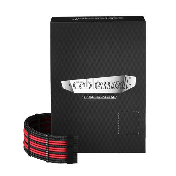 Zdjęcie produktu: CableMod PRO ModMesh RT-Series ASUS ROG, Seasonic Zestaw przewodów, czarno-czerwony