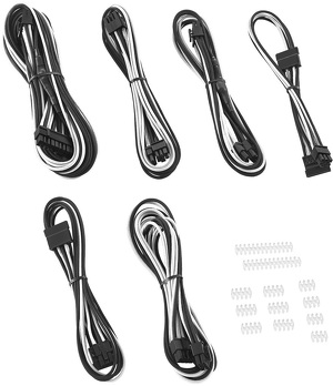 Miniatura produktu: CableMod C-Series Rmi, RMx ModFlex Essentials Zestaw przewodów czarno-biały