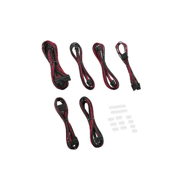 Zdjęcie produktu: CableMod C-Series Rmi, RMx ModFlex Essentials Zestaw przewodów czarno-czerwony Zdjęcie produktu: CableMod C-Series Rmi, RMx ModFlex Essentials Zestaw przewodów czarno-czerwony
