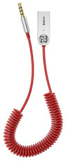 Miniatura zdjęcia: Odbiornik audio / muzyczny Bluetooth USB AUX jack 3.5mm Baseus BA01 CABA01-09 czerwony
