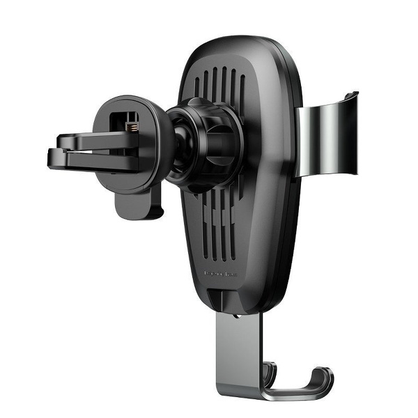Zdjęcie produktu: Samochodowy uchwyt grawitacyjny do telefonu Baseus Metal z ładowarką indukcyjną Qi 10W - czarny (WXYL-B0A)