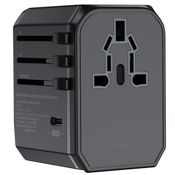 Zdjęcie produktu: Benks ładowarka podróżna z PD 2xUSB EU/UK/AUS