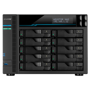 Miniatura produktu: Serwer plików Asustor LOCKERSTOR 10 AS6510T 10-bay, Intel ATOM C3538 Czterordzeniowy 2.1GHz, 8G RAM, 2x10GbE LAN, 2x 2.5GbE LAN, 2x USB 3.2. 2x SSD M.2 NVMe2