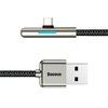 Miniatura zdjęcia: Kabel przewód USB Typ-C kątowy 100cm Baseus Iridescent Super Quick Charge 40W 4A szybkie ładowanie - czarny (CAT7C-B01)