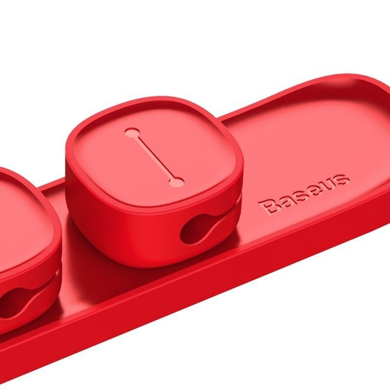 Magnetyczny organizer do kabli Baseus Peas ACWDJ-09 czerwony