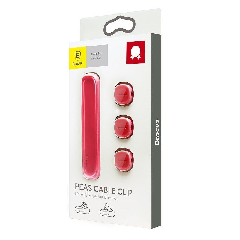 Magnetyczny organizer do kabli Baseus Peas ACWDJ-09 czerwony