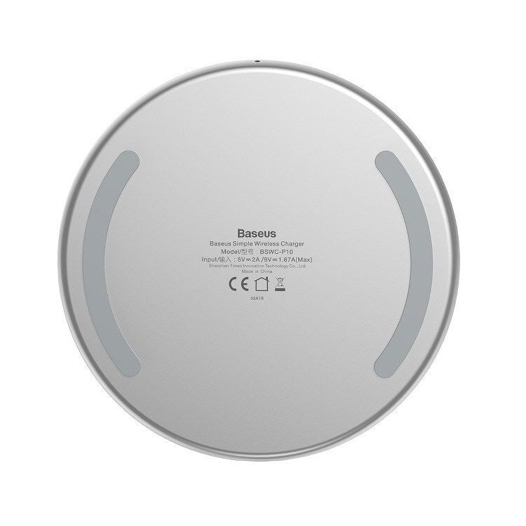 Bezprzewodowa ładowarka indukcyjna Baseus Simple QI Fast 10W - biała (CCALL-JK02)
