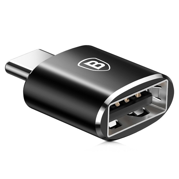 Zdjęcie produktu: Adapter Baseus USB do USB Type-C 2,4A (czarny) CATOTG-01