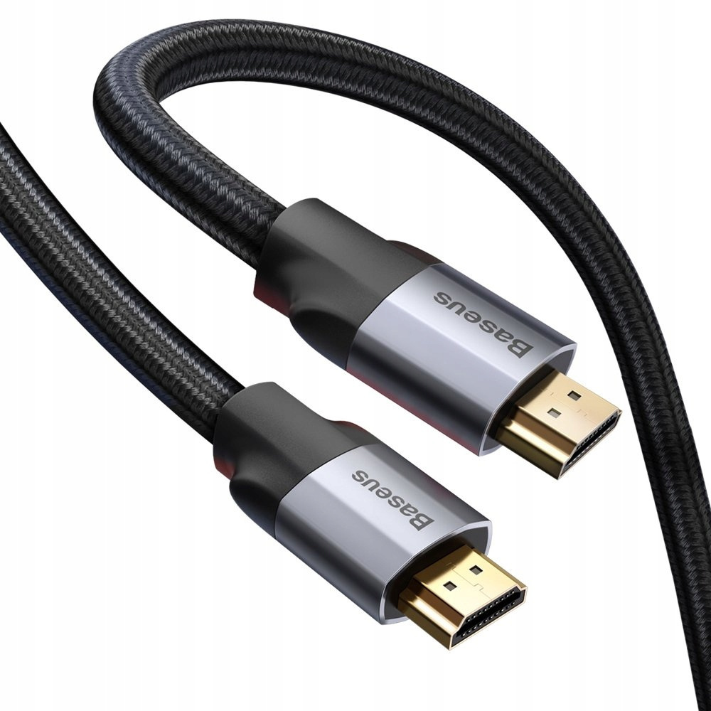 Kabel HDMI 2.0 Baseus Enjoyment 4K, 3D, 2m, nylonowy oplot (CAKSX-C0G) Kabel HDMI 2.0 Baseus Enjoyment 4K, 3D, 2m, nylonowy oplot (CAKSX-C0G)