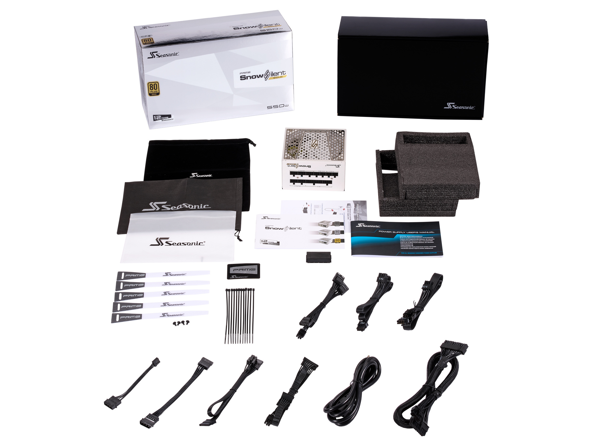 Zasilacz Seasonic PRIME Snow Silent Gold Biały 550W