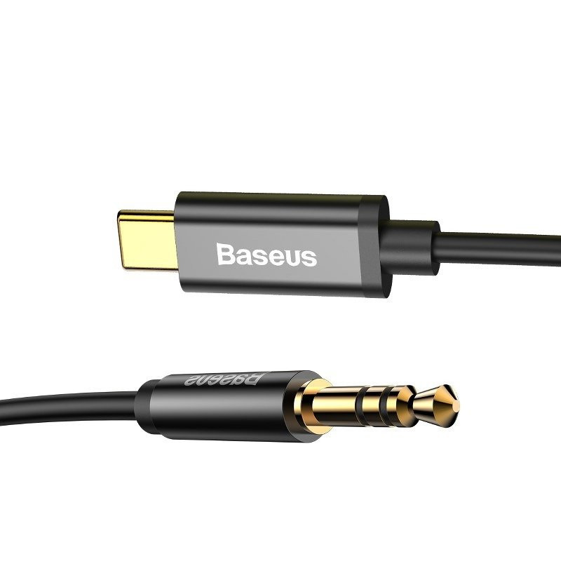 Kabel audio Baseus Yiven M01 USB typ-C / mini-jack (3,5mm) 1,2 m czarny (CAM01-01)