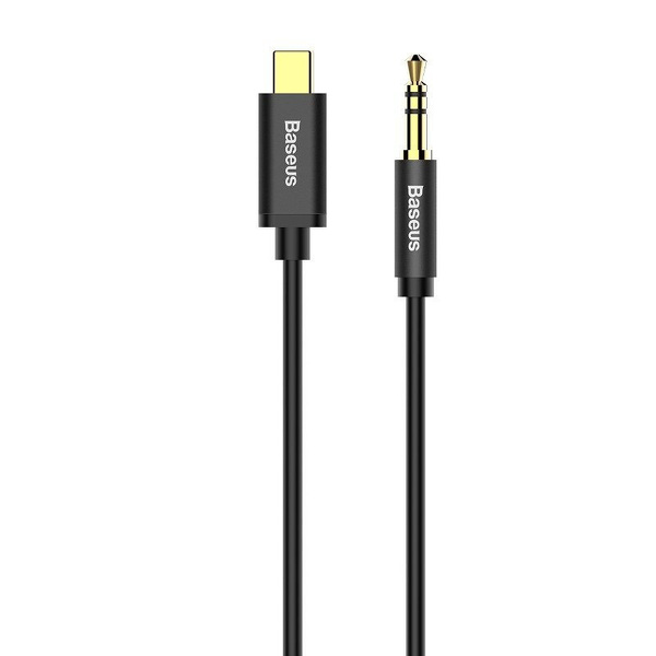 Zdjęcie produktu: Kabel audio Baseus Yiven M01 USB typ-C / mini-jack (3,5mm) 1,2 m czarny (CAM01-01)