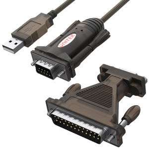 Miniatura produktu: Konwerter z USB na port szeregowy 1xRS-232 z adap.DB9F/DB25M Unitek (Y-105A)