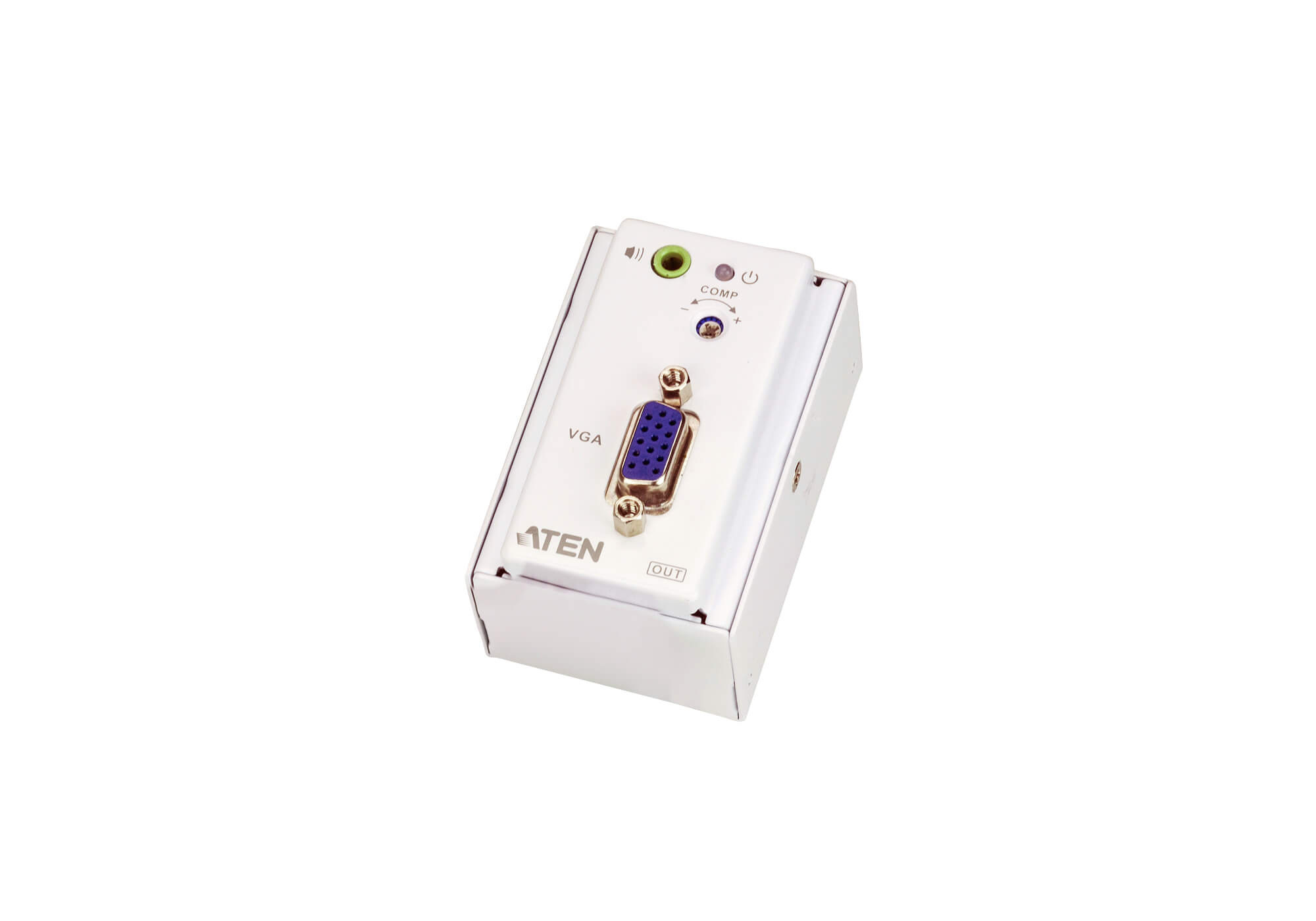 ATEN VGA/Audio Cat 5 Extender with MK Wall Plate VE157-AT-G