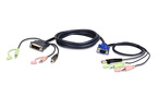 Miniatura zdjęcia: ATEN 1.8M USB VGA do DVI KVM Cable 2L-7DX2U