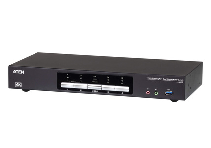 Miniatura produktu: ATEN 4-Port USB 3.0 4K DisplayPort Dual Display KVMP Switch CS1944DP-AT-G