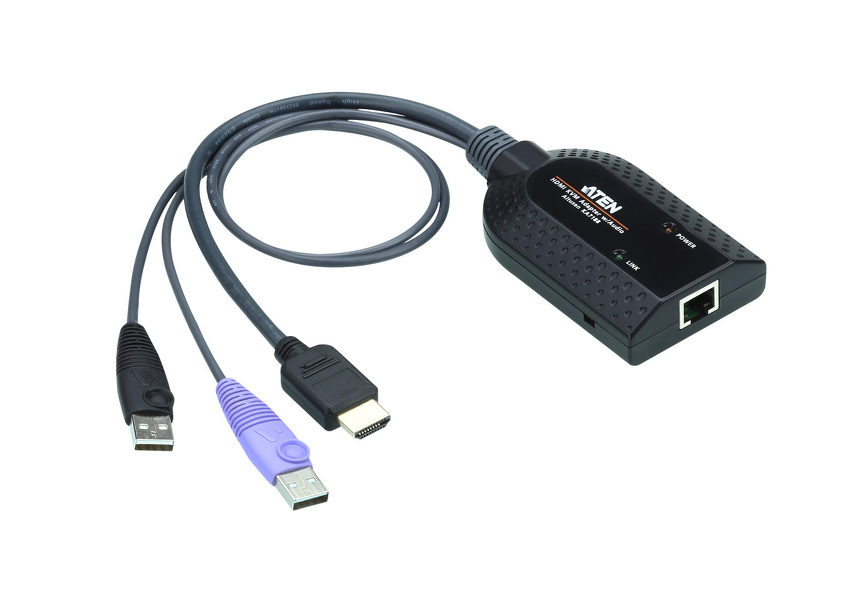 Zdjęcie produktu: ATEN USB HDMI Virtual Media KVM Adapter Cable (Support Smart Card Reader and Audio De-Embedder) KA7188-AX