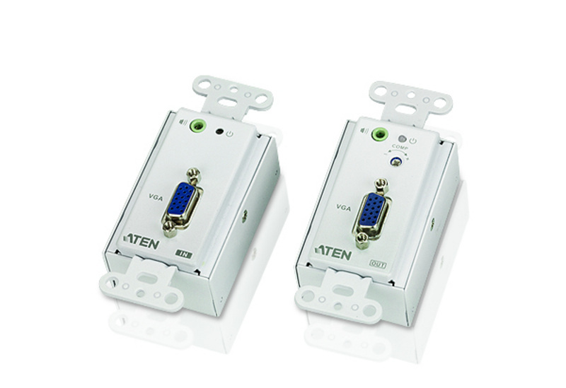 ATEN VGA/Audio Cat 5 Extender Wall Plate (1280 x 1024@150m) VE156-AT-G