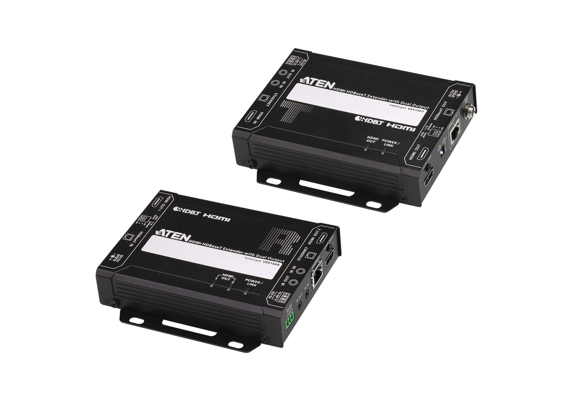 ATEN HDMI HDBaseT Extender with Dual Output (4K@100m) (HDBaseT Class A) VE814A-AT-G ATEN HDMI HDBaseT Extender with Dual Output (4K@100m) (HDBaseT Class A) VE814A-AT-G