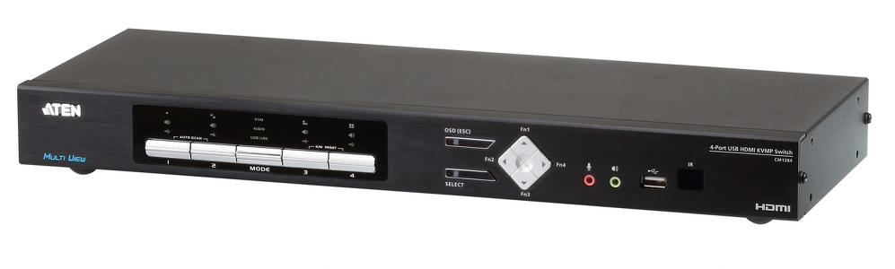Miniatura produktu: ATEN 4-Port USB HDMI 4K Multi-View KVMP Switch  CM1284-AT-G