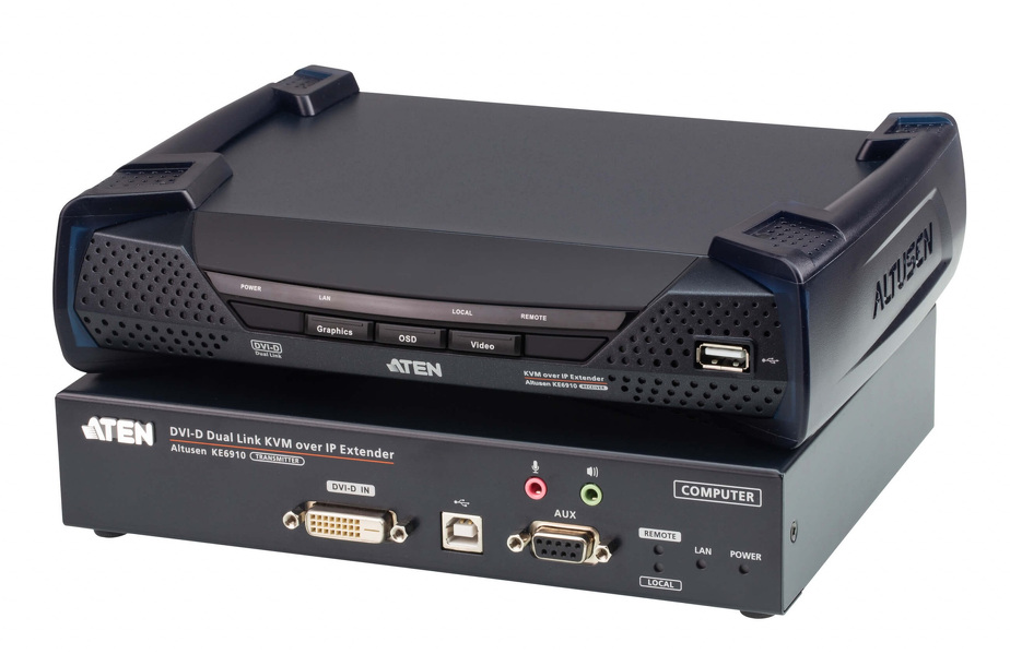 Zdjęcie produktu: ATEN DVI Dual Link KVM over IP Extender KE6910-AX-G Zdjęcie produktu: ATEN DVI Dual Link KVM over IP Extender KE6910-AX-G