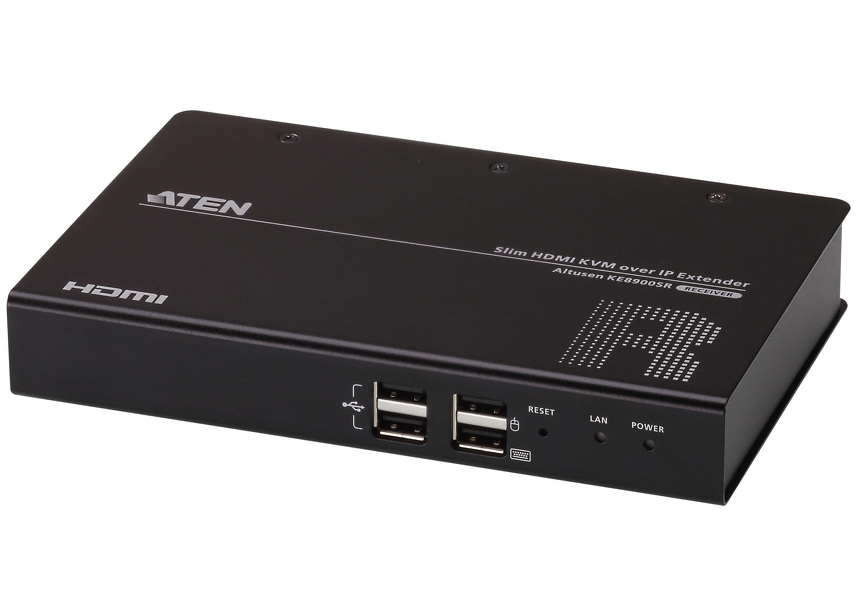 Zdjęcie produktu: ATEN Slim HDMI KVM over IP Extender (Receiver) KE8900SR-AX-G