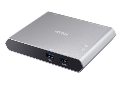 Miniatura produktu: ATEN 2-Port USB-C Dock Switch with Power Pass-through US3310-AT