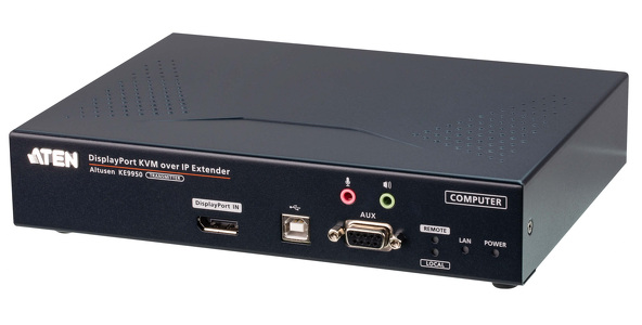 Miniatura produktu: ATEN 4K DisplayPort Single Display KVM over IP Extender (Transmitter) KE9950T-AX-G