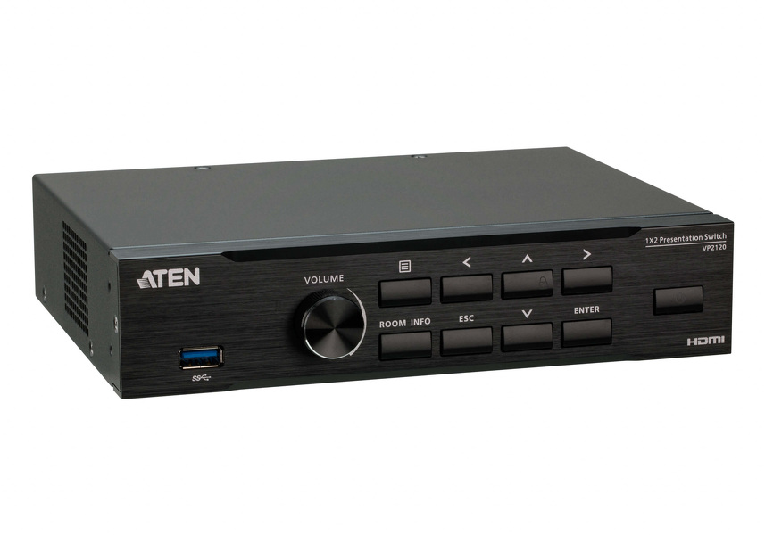 Zdjęcie produktu: ATEN Seamless Presentation Switch with Quad View Multistreaming VP2120-AT-G Zdjęcie produktu: ATEN Seamless Presentation Switch with Quad View Multistreaming VP2120-AT-G