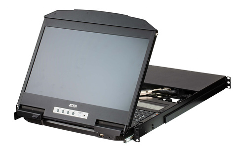 Miniatura produktu: ATEN 4-Port USB HDMI Multi-View Dual Rail WideScreen LCD KVM Switch CL3884NW-ATA-AG