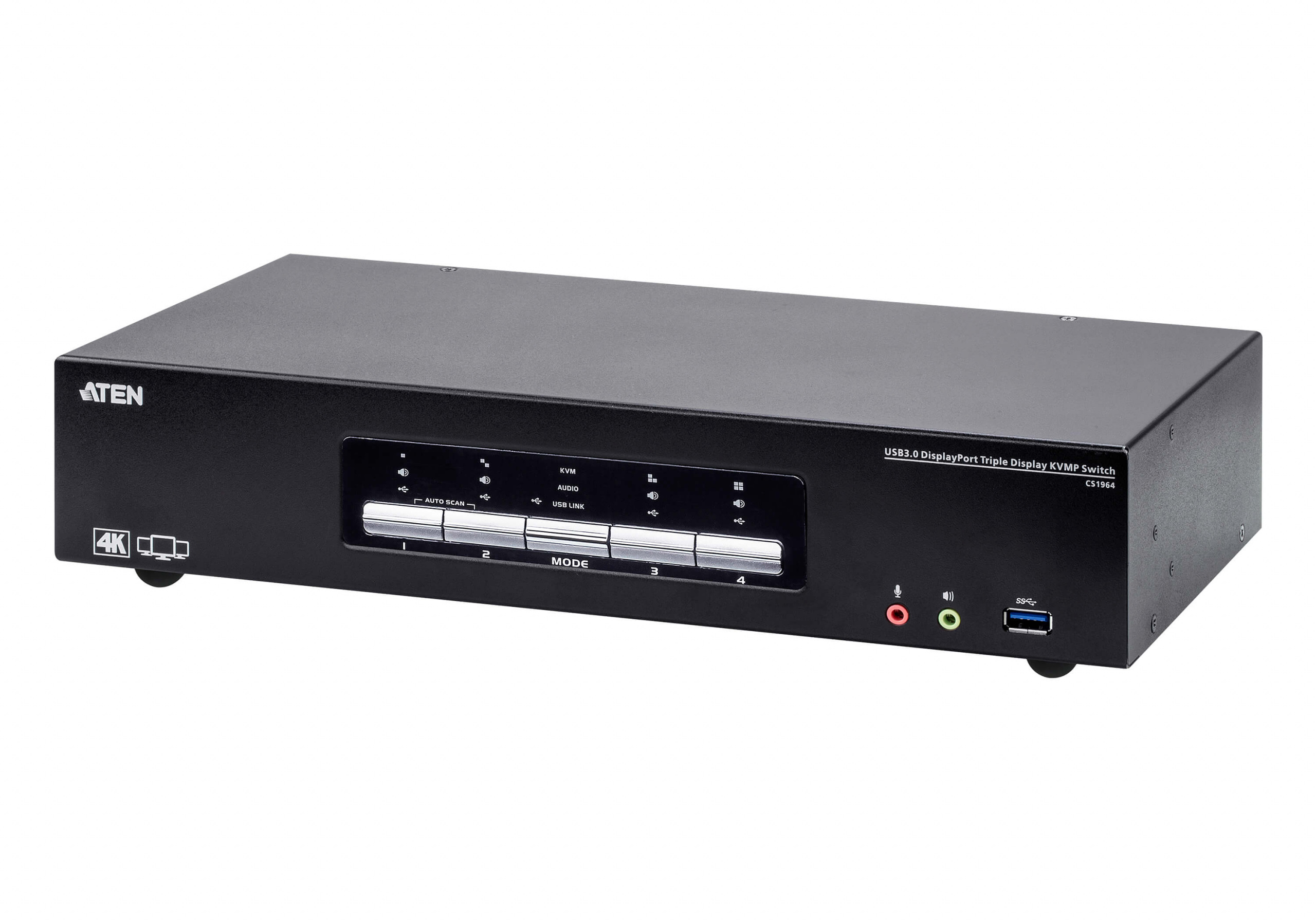 ATEN 4-Port USB3.0 4K DP KVMP CS1964-AT-G
