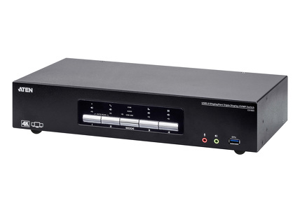 Miniatura produktu: ATEN 4-Port USB3.0 4K DisplayPort Triple Display KVMP™ Switch CS1964-AT-G