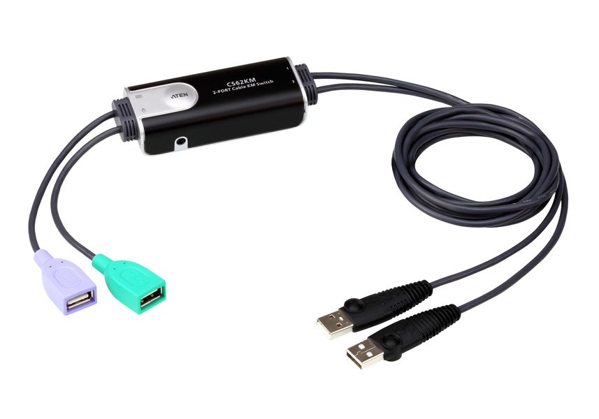 Zdjęcie produktu: ATEN 2-Port USB Boundless Cable KM CS62KM-AT