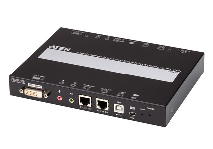 Miniatura produktu: ATEN 1-Port/Remote Share Access Single port DVI KVM over IP Switch CN9600-AT-G