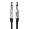 Miniatura zdjęcia: Kabel audio Baseus Yiven M30 miniJack 3,5mm 1,5 m srebrno-czarny (CAM30-CS1)
